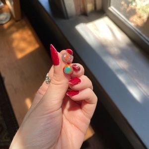 Cute vintage paint swirl stud earrings